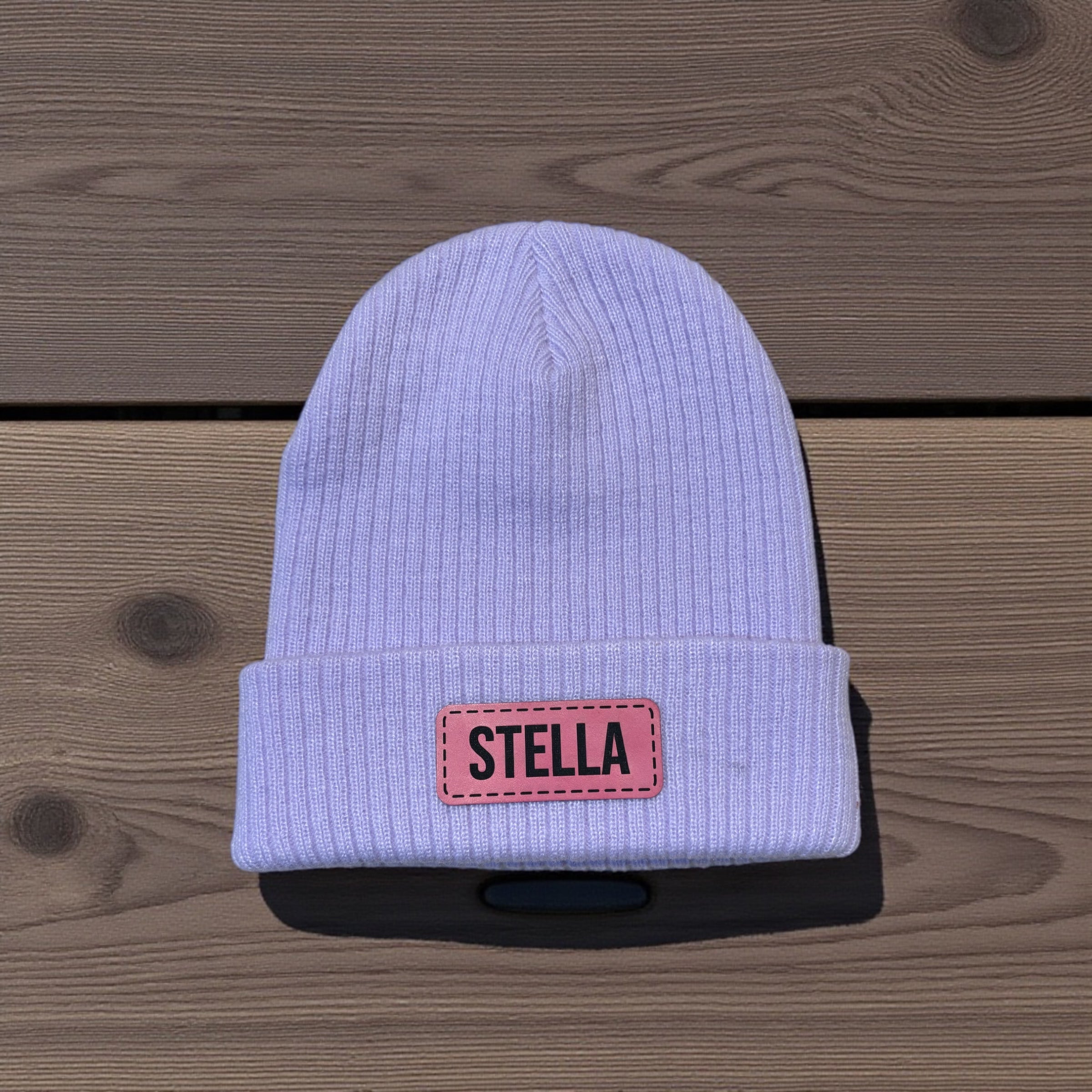 Customizable Beanie Hat for Kids with Soft Corner Rectangle Patch