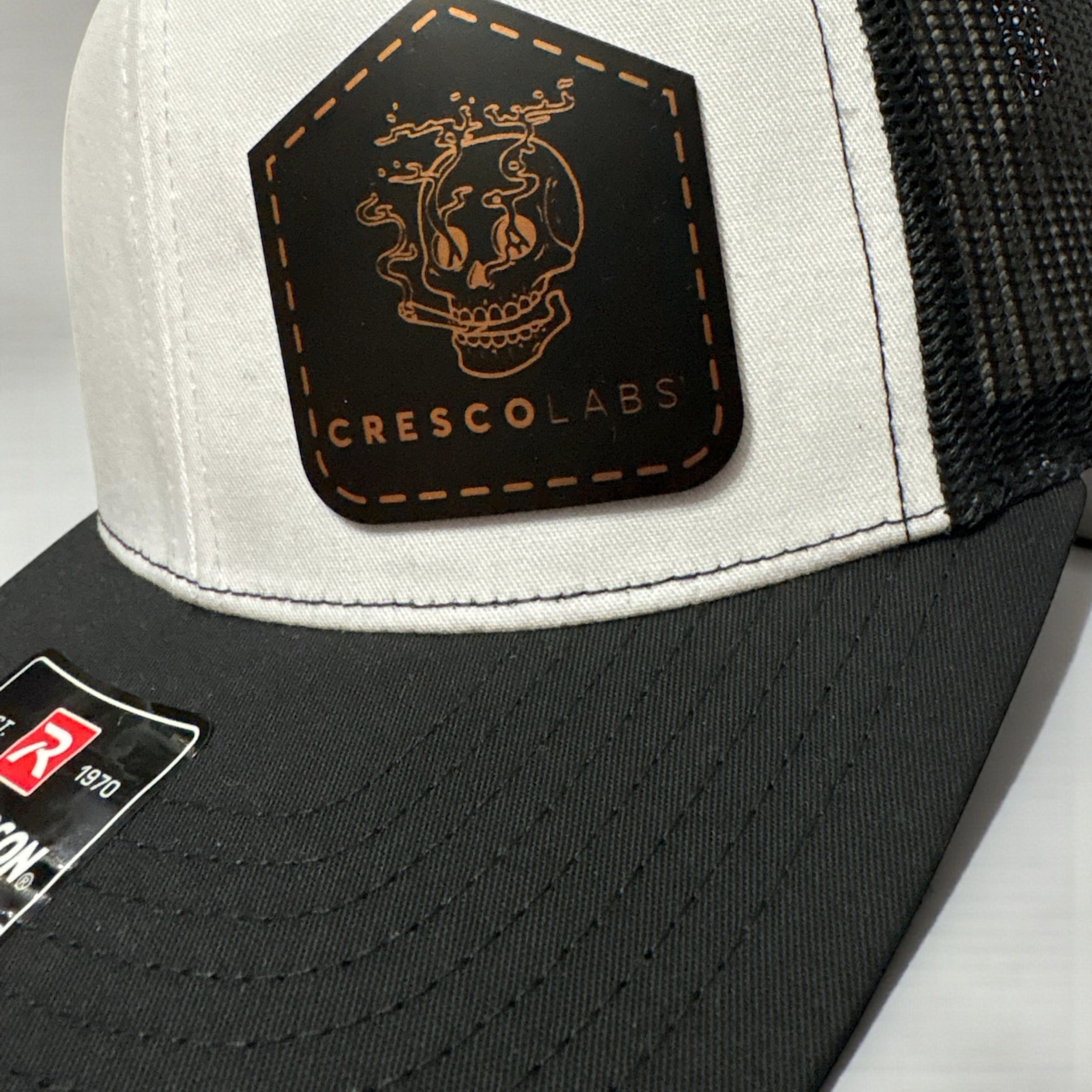 Cresco Labs Richardson 112 Trucker Hat - White w/ Black Patch