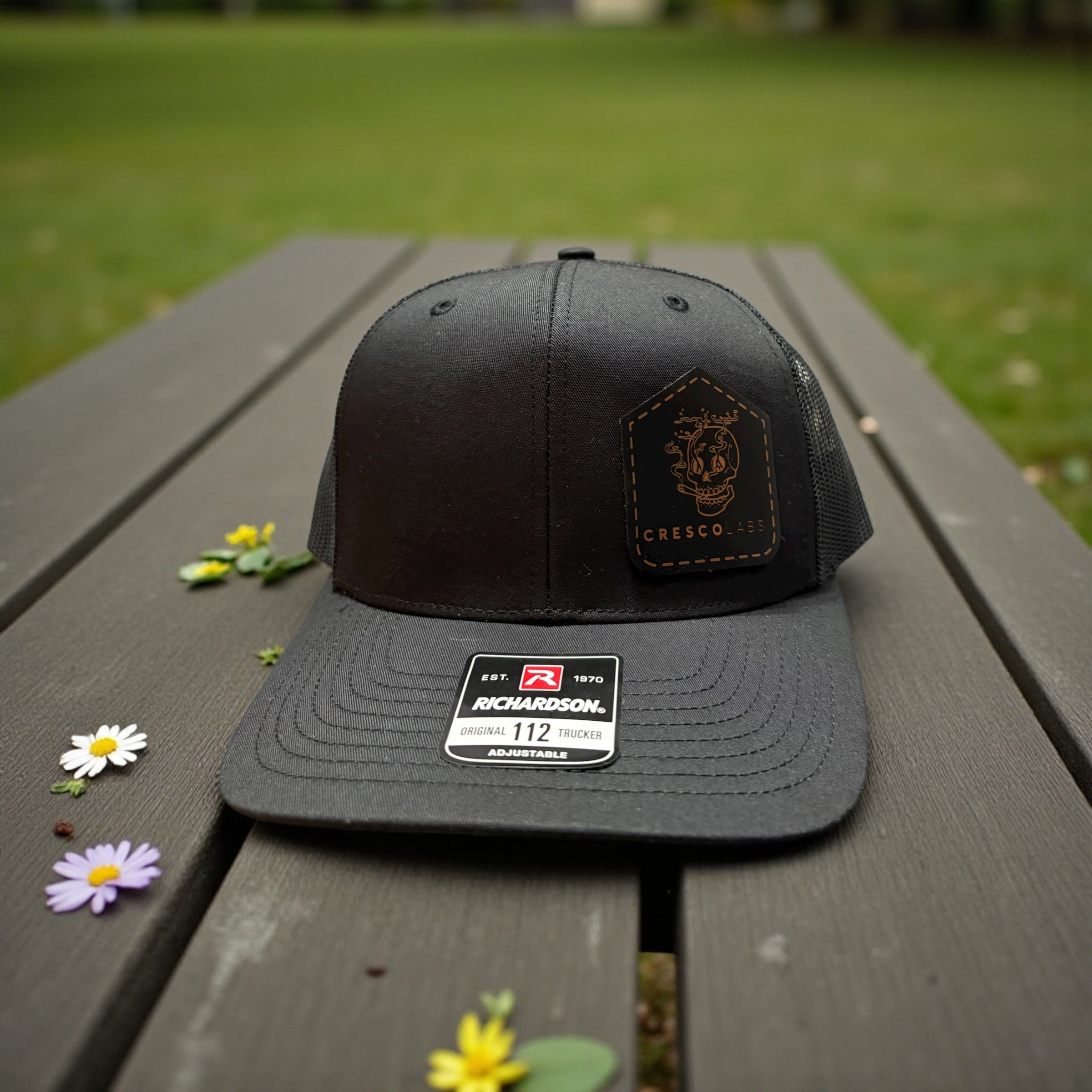 Cresco Labs Richardson 112 Trucker Hat - White w/ Black Patch